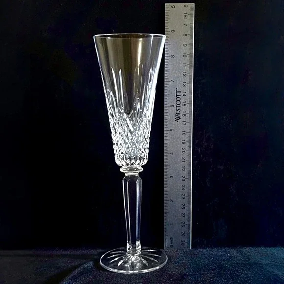 Lenox Masterpiece Collection Crystal Champagne Flutes Set of 4 Clear Home 9.25" - Picture 8 of 11